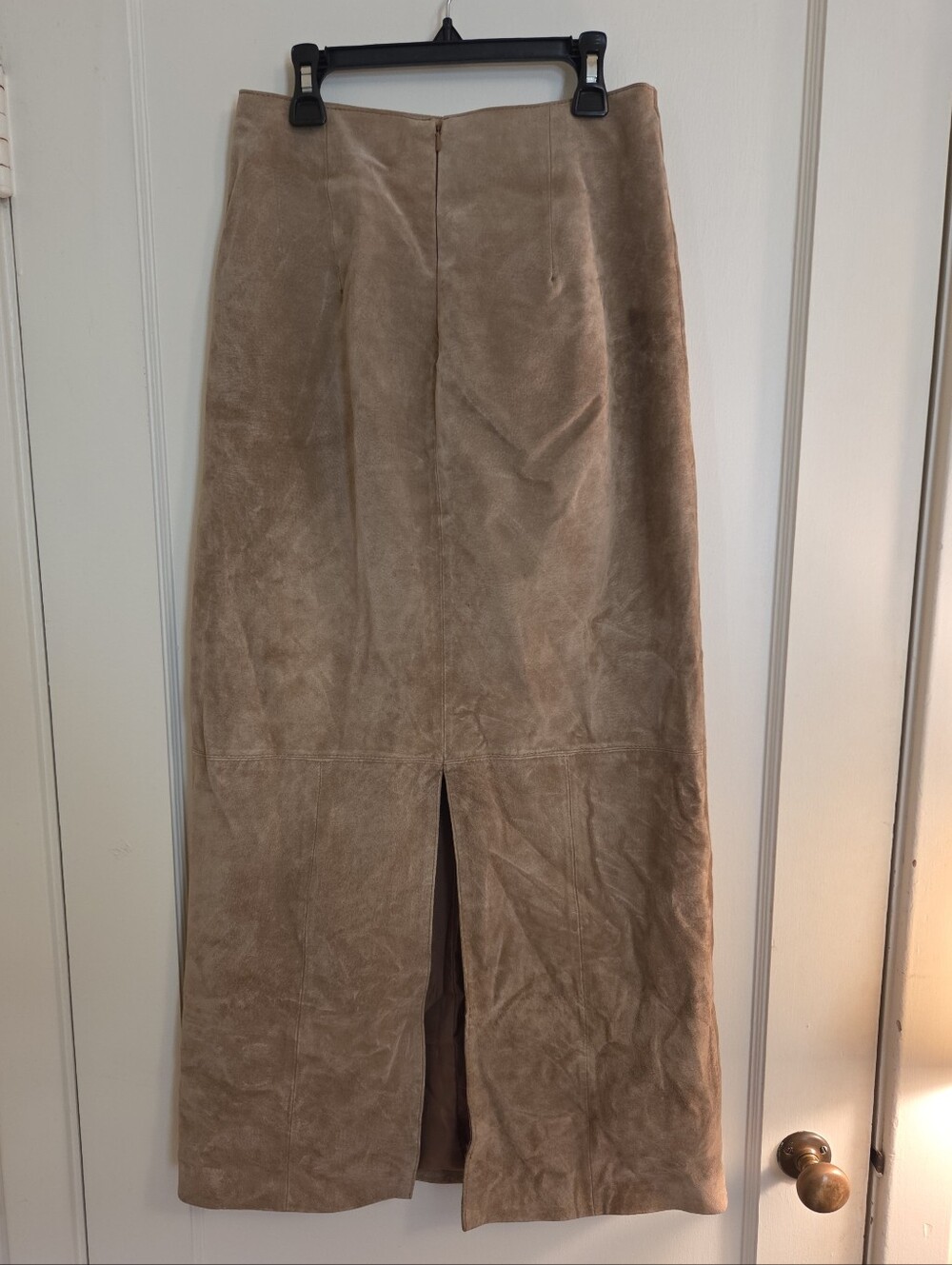 Women's Vintage Suede Maxi Skirt 100% Leather - Picture 2 of 3